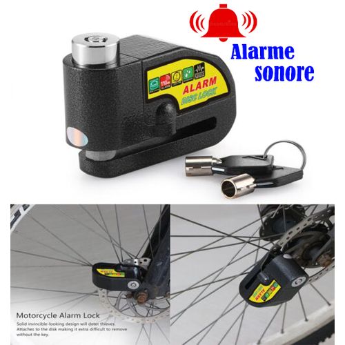 قفل إنذار مقاوم للماء للدراجات النارية مضاد للسرقة قفل أمان للدراجة النارية إنذار بصوت عالٍ