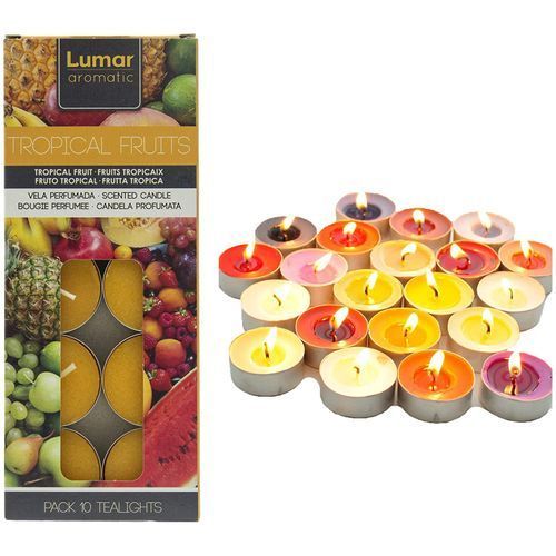 Ensemble de 10 bougies chauffe plat parfumée - Tropical Fruit