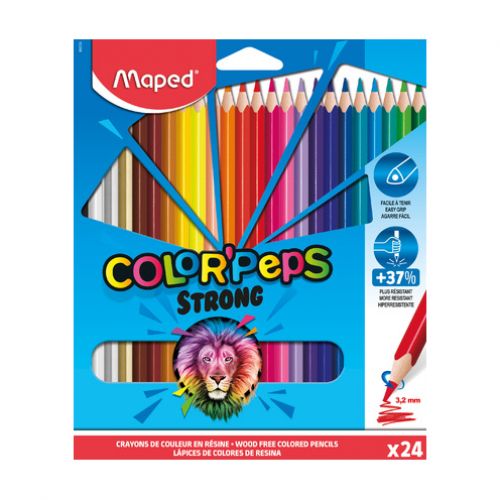 24 Crayons De Couleur Color'Peps Strong
