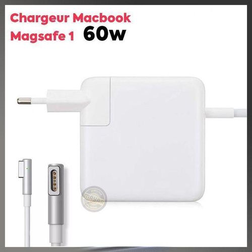 شاحن 60 واط Magsafe 1 L-Tip لأجهزة MacBook و MacBook Pro 13" – متوافق مع النماذج قبل 2012