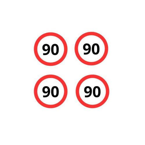Autocollant 90km/h de voiture, 90 Permis de conduire