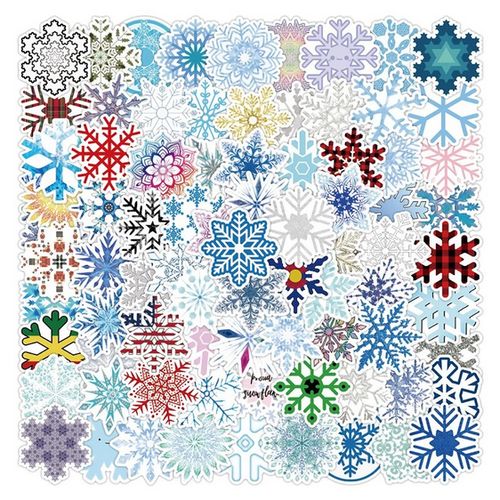 25 N02 Snowflake Window Stickers
