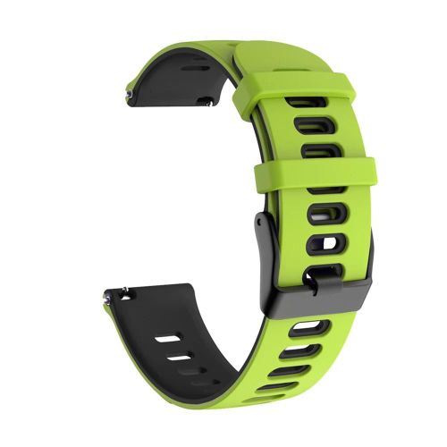 Bracelet en Silicone 22mm pour Huawei Watch GT4 46mm / GT3 Pro / GT3 46mm / GT2 Pro / GT2 46mm - Noir/Bleu