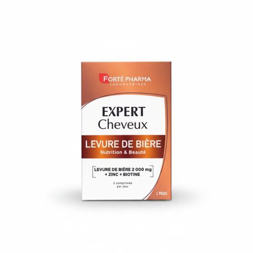 Complément Alimentaire Expert Cheveux, Ongles & Peau Levure de Bière, Zinc & Biotine pour Force et Brillance 56 Comprimés