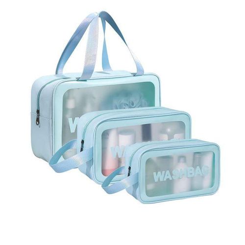 Set de 3 Sacs de Toilette Imperméables – Trousses de Voyage Multifonction pour Cosmétiques et Accessoires