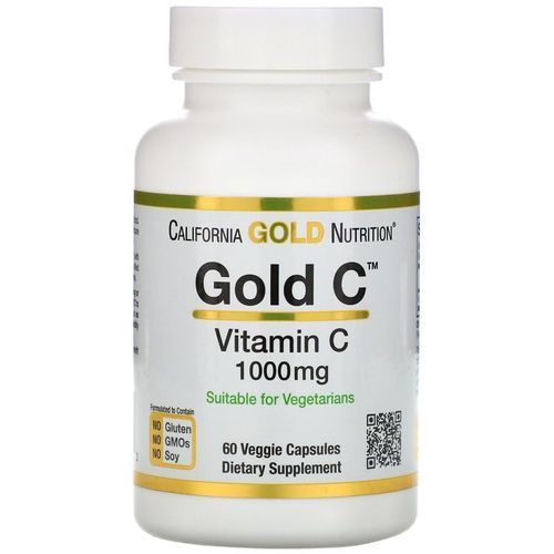 Gold C, Vitamine C, 1000 mg, 60 capsules végétariennes - Made in USA
