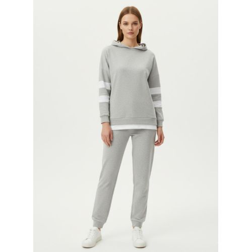 Ensemble Loungewear Gris Chiné - Sweat à Capuche Jogging