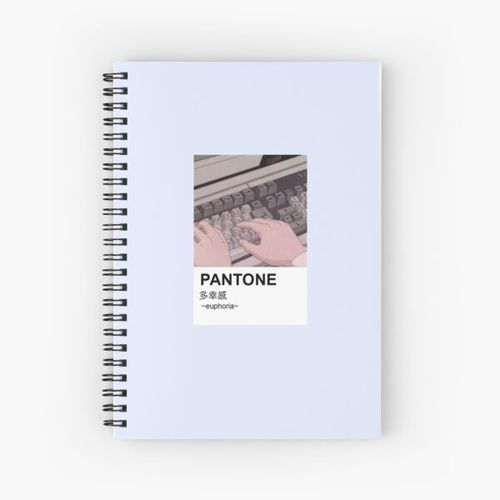 Pantone aesthetic anime keyboard paint Spiral Notebook Bloc note