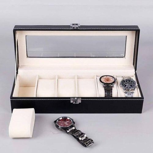 Boite de rangement pour 6 montres,Presentoir montre,Coffret montres,Boite bijoux,montre-bracelet