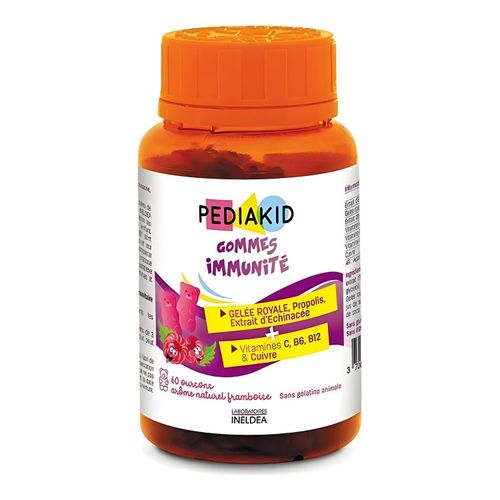 Gélée Royale, Propolis, Echinacée, Vitamines C, B6, B12 & Cuivre - Soutien Immunitaire - Gommes - 60 Gélules