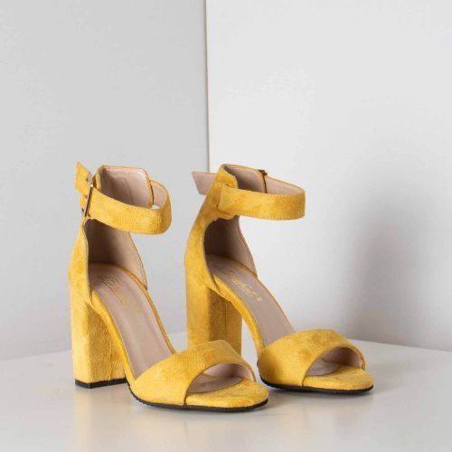 Sandales à talons - Moutarde