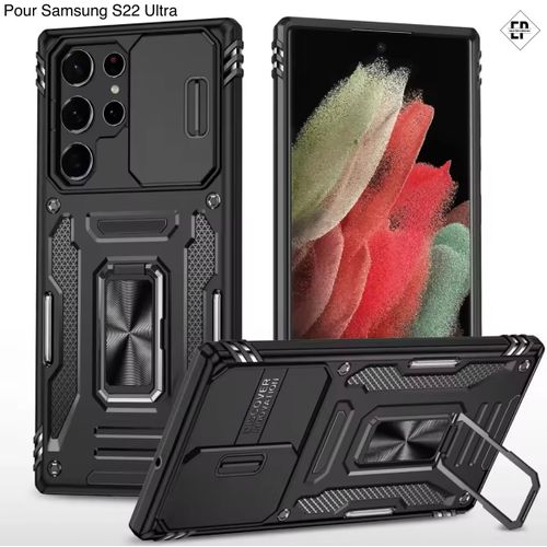 Coque Pour Google Samsung S22 Ultra Antichoc+ Ring 360° Magnétique/Protection Caméra