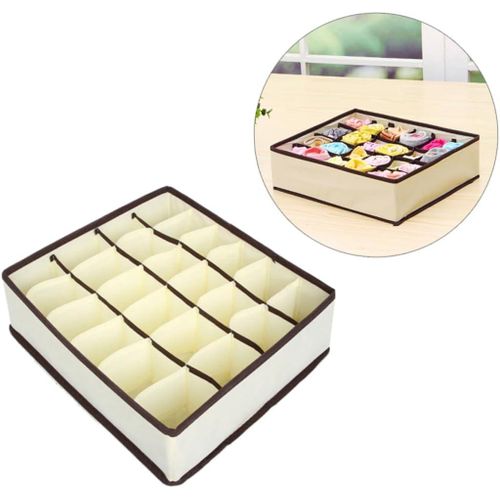 Rangement de Chaussettes et culottes à 24 Cellules, Organisateur de tiroir et placard