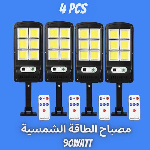 4 pcs lampes led solaires 90 watt haute performance