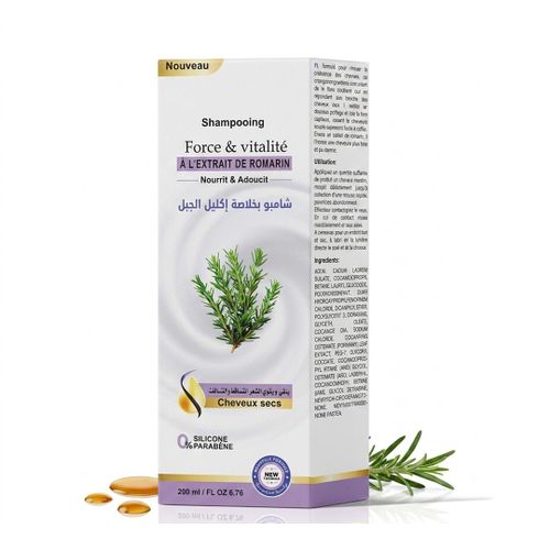 Shampooing à l’extrait de romarin 200ml
