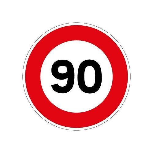 10 X autocollant davertissement de voiture signe de limite de vitesse 90 Kmh 6 cm x 6 cm
