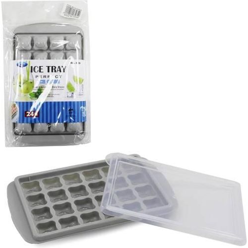 Bac à Glaçons Flexible 24 Cases – Plateau Réutilisable pour Eau, Jus et Desserts Glacés