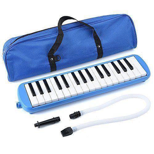 Mélodica pour Enfant 32 Touches – Clavier Musical Bleu avec Pochette