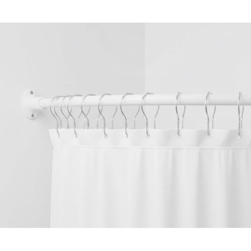 Tringle à rideau douche 90x90x90 - Lot de 12 Anneaux pour Rideau de Douche – Crochets Universels – Glisse Fluide & Haute Résistance