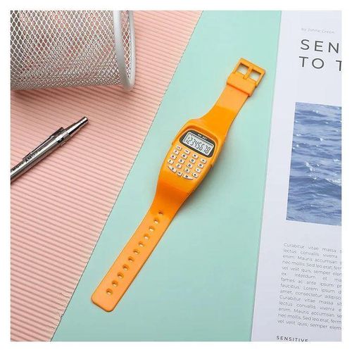 montre numérique avec une calculatrice pour apprendre aux enfants à calculer