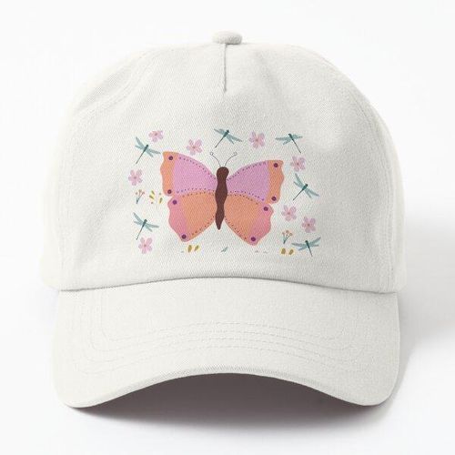 Vole, petit papillon casquette blanc unique