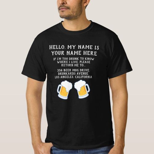 T-shirt Créez votre propre boire drôle de bière de