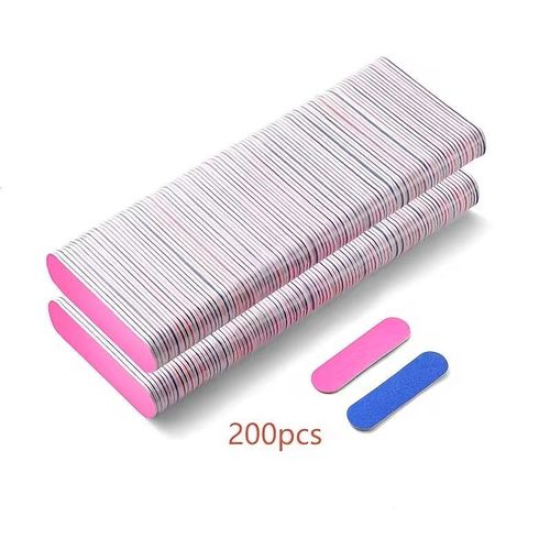 200 Pièces Limes à Ongles Double Face pour Professionnels & Manucure/Pédicuroutils Nail Files Soins des Ongles