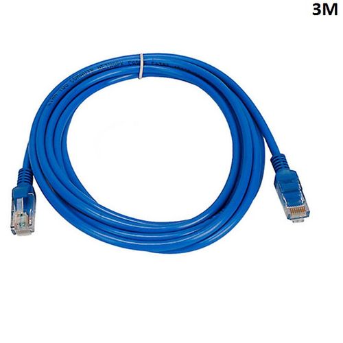 Câble Réseau Cat.6 RJ45, Câble Ethernet (3M) Internet LAN - Bleu
