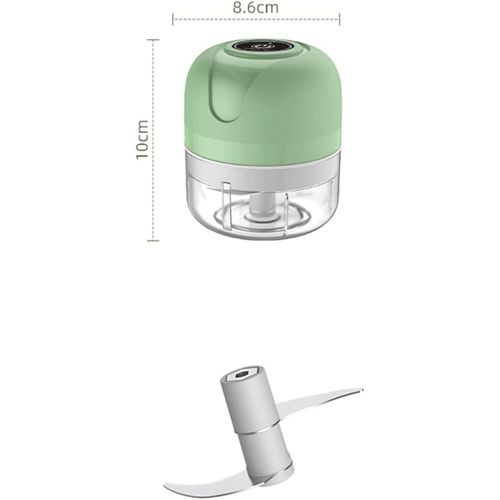 Hachoir Automatique Vert avec Bol Transparent