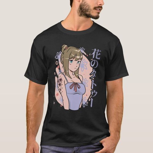 Flower Tattoo - Kawaii Otaku Anime Japanese Aesthe T-Shirt