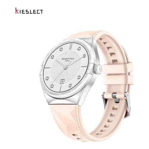 Pura 3 – Montre connectée Femme AMOLED 1,19 pouce avec appels Bluetooth – Rose / Argenté