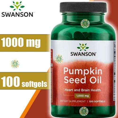 Pumpkin Seed Oil, 1,000 mg, 100 Softgels Huile de graine de courge