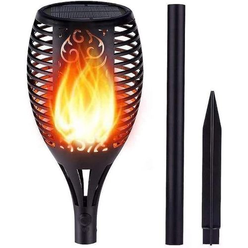 Torche de Jardin Solaire à Effet Flamme Dansante (Modèle Étanche)