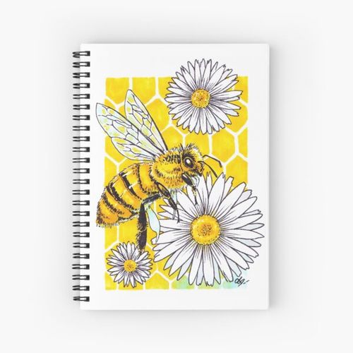 Honey Bees Spiral Notebook Bloc note