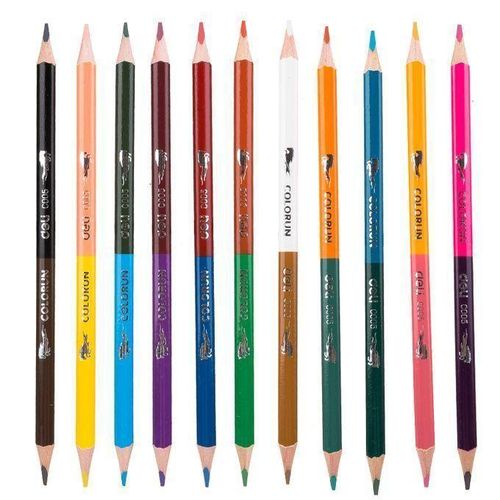 Deli 24 Paquets de crayons de couleur (24 couleurs) EC00520