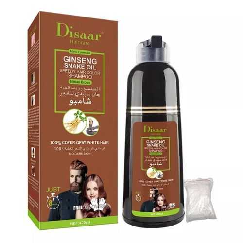 Shampooing Teinture marron pour Cheveux Blancs et Gris 400ML