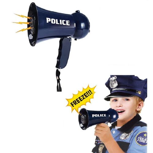 Mégaphone enfant avec sirène, jouet d'imitation pour jeux de rôle.