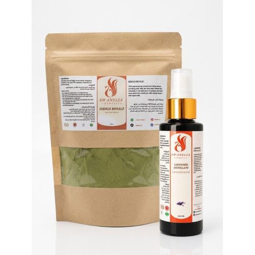 Pack Ayurvédique Swanelia - Poudre Indigo 250g et Hydrolat de Lavande 130ml Coloration et Soin Apaisant