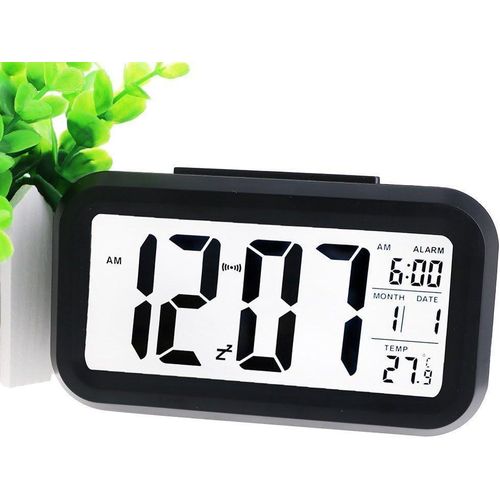 Réveil Numérique LED Miroir Grand Écran USB Rechargeable – Horloge Digitale Multifonction avec Alarme 12H/24H, Affichage Heure, Date, Température °C/°F, Vision Nocturne, Projection Mur/Plafond, Réveil Moderne pour Chambre, Bureau et Chevet