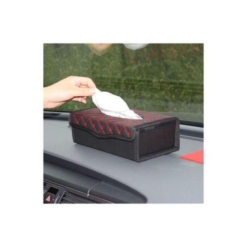 Boîte à Mouchoirs Pliable en Simili Cuir Rouge – Accessoire Chic pour Voiture, Maison et Bureau