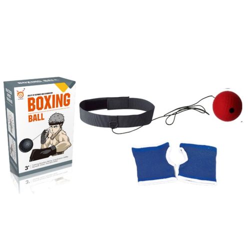 balle de vitesse de boxe et reflexe avec deux gants