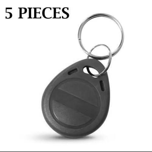 RFID 5 pièces, Porte-clés RFID T5577, EM4305 Lire et Réécrire, étiquette réinscriptible à deux extrémités, 125KHz, Carte d'accès copie de proximité, Anneau de jeton d'identification, Porte-clés clé d'ascenseur, Porte couleur aléatoire