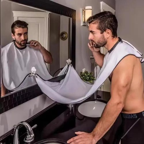 Tablier à Barbe, Tablier de Barbe pour le Rasage et la Coupe Cape de Toilettage, Sangles Imperméable