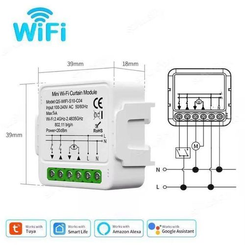 Tuya Module de rideau intelligent WiFi , stores roulants, moteur de volet