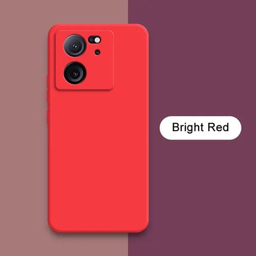 Pochette pour Xiaomi 13T silicone houss protection appareil photo Rouge