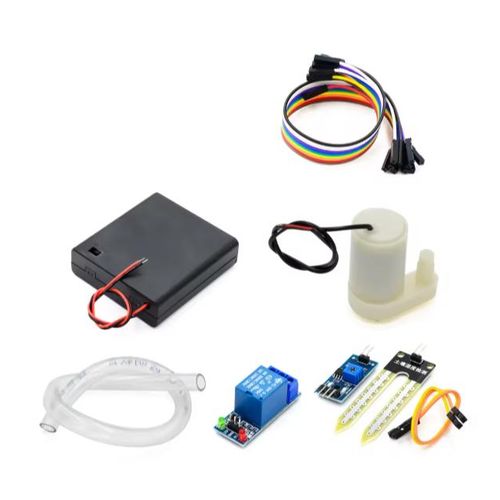 Kit d'irrigation automatique pour jardin, module relais, kit de bricolage, mini pompe à eau, tuyau de 50 cm pour Arduino