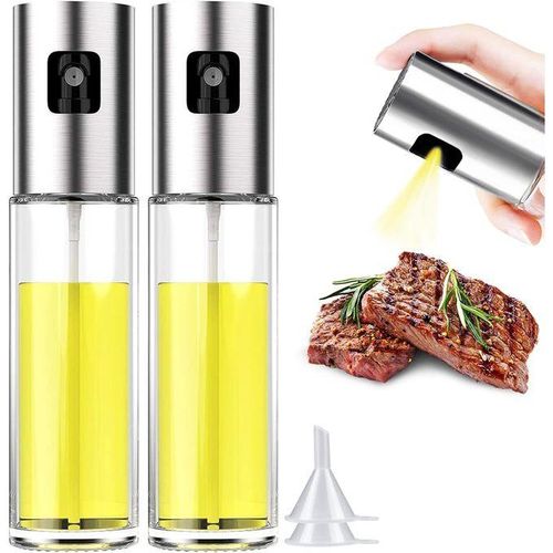 2 Diffuseur de pulvérisation dhuile dolive BBQbol en verre de 100mL