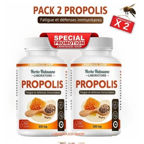 Pack 2 propolis 60 gélules 300mg complément alimentaire