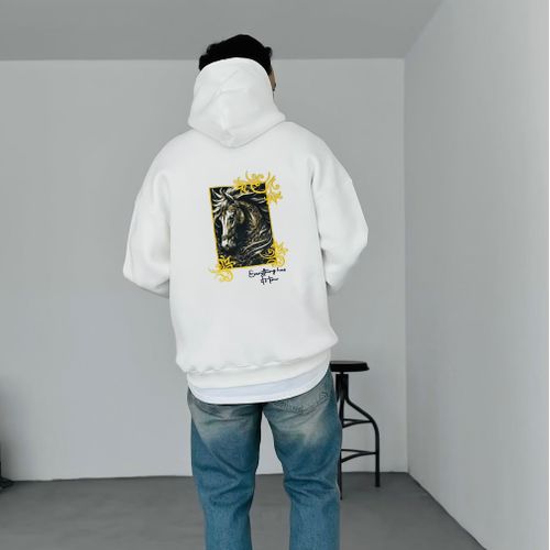 سترة بقلنسوة قطنية واسعة عالية الجودة