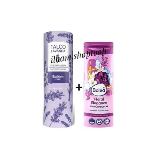 Gel douche Floral Elegance (300ml)+BAIKIM CARE Poudre de talc stérile parfumée à la lavande(200g)